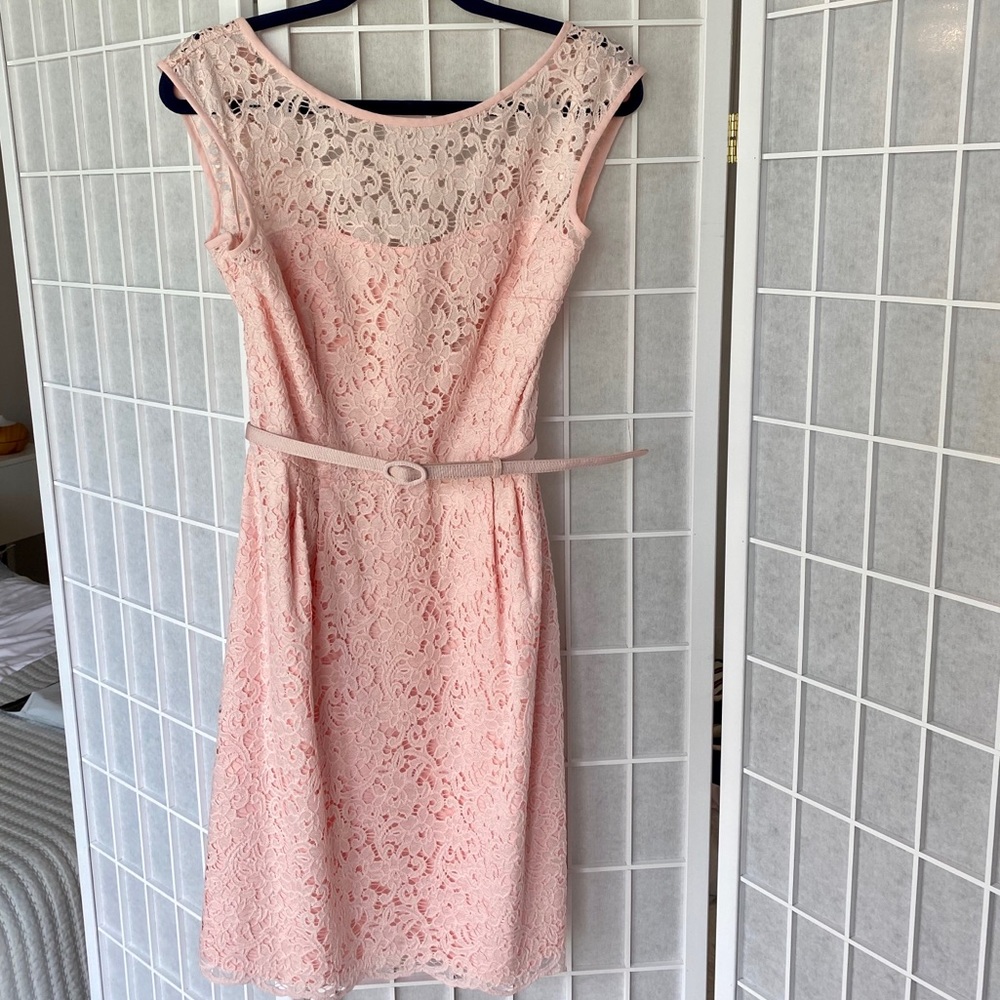White House Black Market Pink Lace Dress